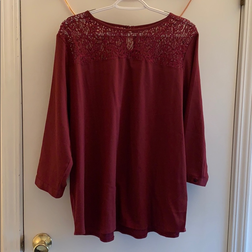 Van Heusen Maroon Blouse